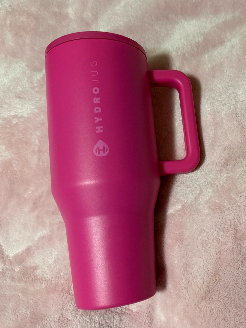 HydroJug Pink Insulated Travel Mug with Handle